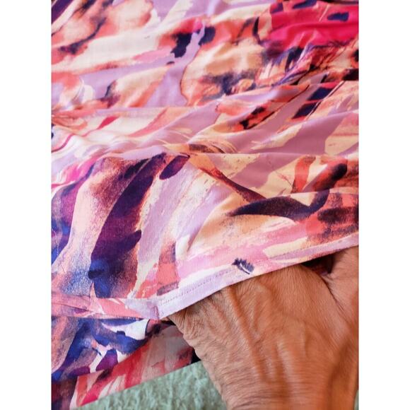 LOGO by Lori Goldstein Dress Women 2X Multicolor Midi Stretch Soft Knit Casual - Picture 15 of 15